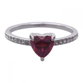 Image of Swarovski One Heart Ring - Silver