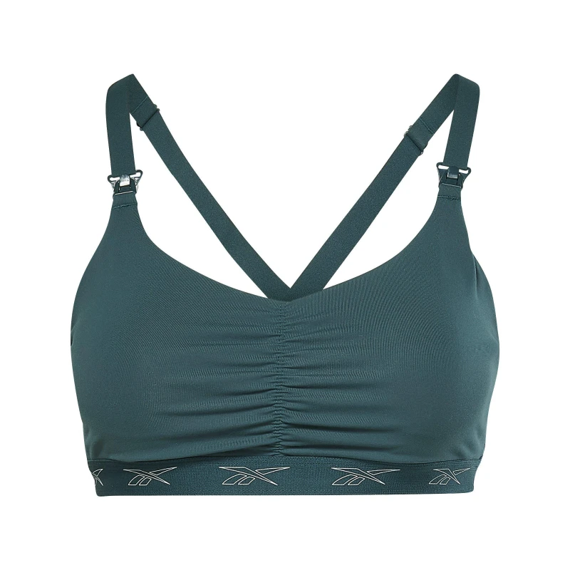 Image of Reebok Nursing Sports Bra Womens Medium Impact - Green Green 4