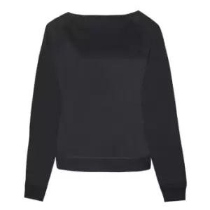 Image of Skinni Fit Ladies/Womens Slounge Sweatshirt (XL) (Black)