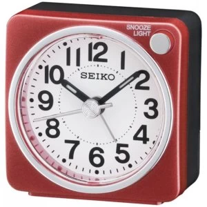 Image of Seiko Bedside Alarm Clock - Red