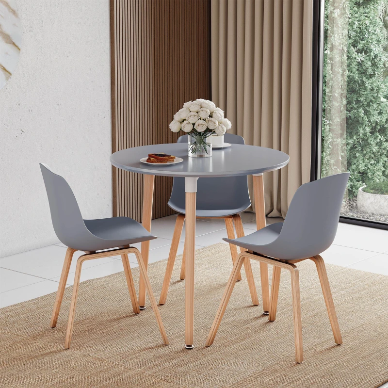 Image of Lassic Vida Designs Batley 3 Seater Round Dining Table Grey unisex 3 Seater