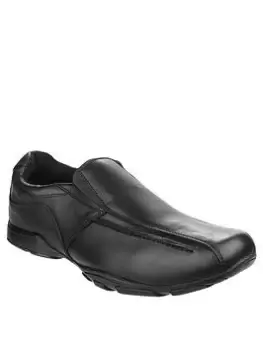 Image of Hush Puppies Bespoke Slip On Back To School Shoe - Black, Size 6 Older