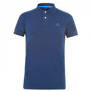 Image of Gant Contrast Rugger Polo Shirt - Indigo 901