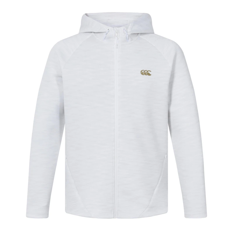 Image of Canterbury Everest Full Zip Hoodie Mens White Marl male S