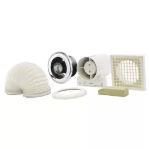 Image of 100mm SHOWERLITE TIMER CHROME+WHITE RING