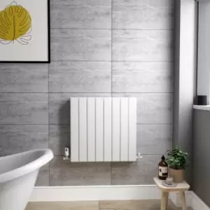 Image of White Horizontal Double Panel Radiator 600 x 608mm - Mojave