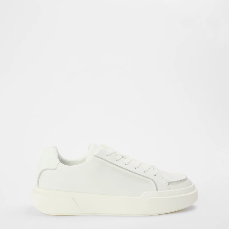 Image of Calvin Klein Mens Chunky Low-Top Trainers Triple White male 7 (41)