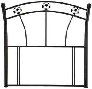 Image of Serene Soccer 3ft Single Black Metal Headboard