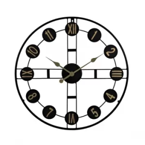 Image of Hometime Round Wall Clock Cut Out Design 65cm