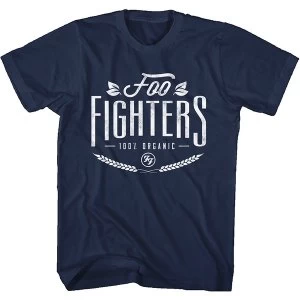 Image of Foo Fighters - 100% Organic Unisex Medium T-Shirt - Blue