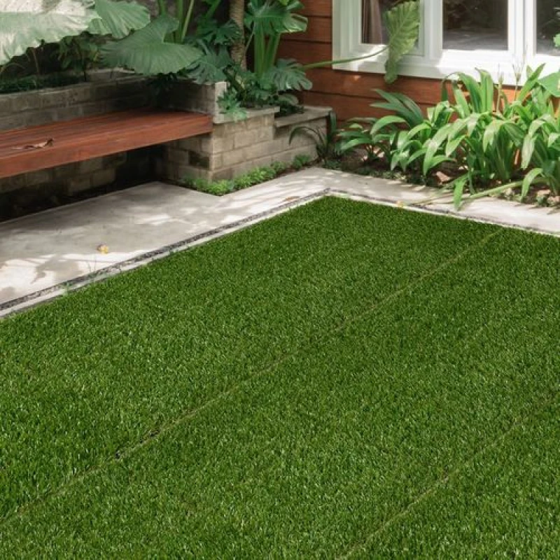 Image of Outsunny 10 PCs 30 x 30cm Artificial Grass Turf Carpet with 25mm Pile Height, Green 844-126V02DG
