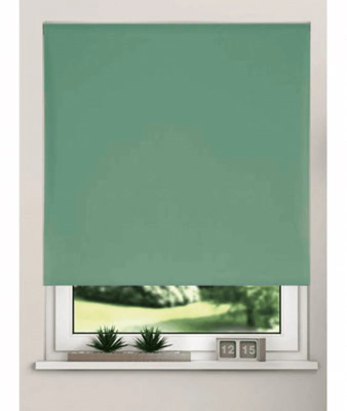 Image of Thermal Blackout Roller Blinds 175Cm Drop X Width 110Cm Basil
