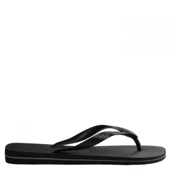 Image of Havaianas Logo Filete Mens Flip Flops - Black/Steel7663