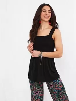 Image of Joe Browns Pretty Shirred Top Black, Size 12, Women