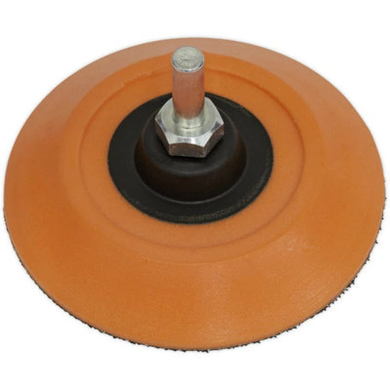 Image of Loops 75mm Hook and Loop Backing Pad - 6mm Shaft - Angle Grinder Backing Disc Multi