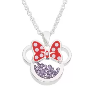 Image of Disney Minnie Mouse Floating Birthstone Necklace