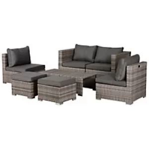 Image of Outsunny Rattan Sofa Set 860-099V70 Grey