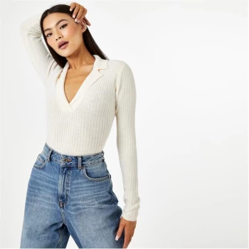 Image of Jack Wills Knitted Polo Bodysuit - Cream