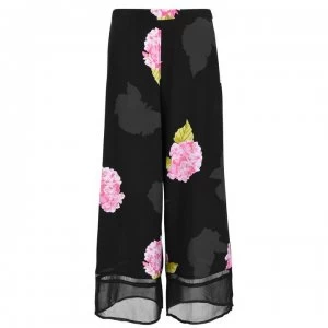 Image of French Connection Drape Culottes - Black Multi