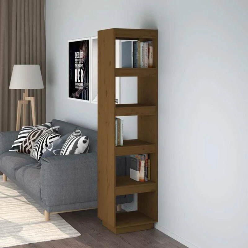 Image of VIDAXL Vidaxl - Book Cabinet/Room Divider Honey Brown 40x35x167cm Solid Wood Pine 8720286815885