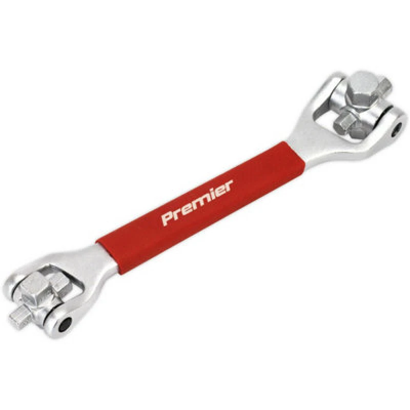 Image of Loops 8-in-1 Oil Drain Plug Wrench - Hex & Square Keys - Various Sizes - Removal Tool Multi