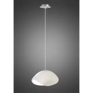 Image of Pasion pendant light 3 E27 bulbs, glossy white/white aryl/polished chrome