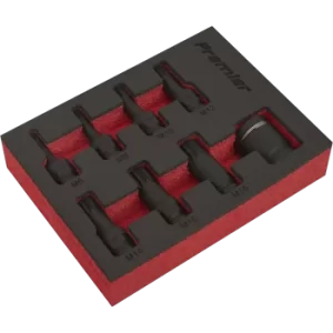 Image of Sealey 8 Piece 3/8" Drive Impact Spline Socket Bit Set 3/8"