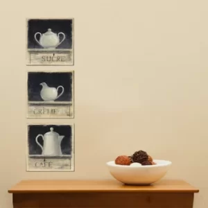 Image of 3BT066 Cream Grey Black White Decorative MDF Painting (3 Pieces)