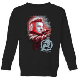 Image of Avengers Endgame Hawkeye Brushed Kids Sweatshirt - Black - 9-10 Years