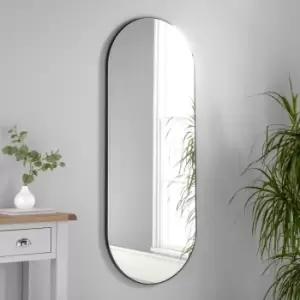 Image of Olivia's Andora Oval Wall Mirror in Black