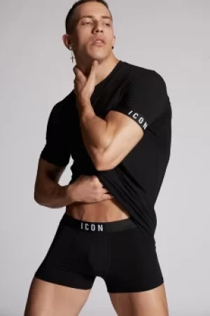 Image of DSQUARED2 Men T-Shirt Black Size M 89% Cotton 11% Elastane