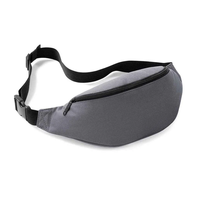 Image of Bagbase Belt Waist Bag in Dark Grey Dark Grey Unisex One Size