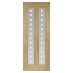 Image of Vertical 2 panel Clear pine Internal Door H1981mm W686mm