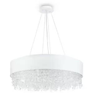 Image of Maytoni Lighting - Manfred Ceiling Lamp White & Crystal, 10 Light, E14