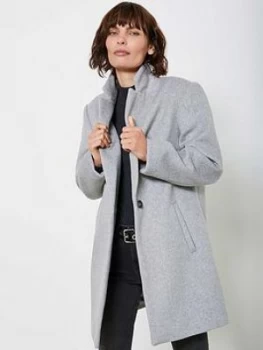 Image of Mint Velvet Easy Boyfriend Coat - Silver