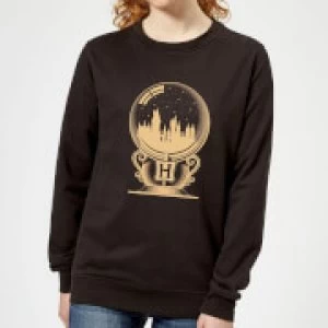 Image of Harry Potter Hogwarts Snowglobe Womens Sweatshirt - Black