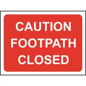 Image of 600 X 450MM Temporary Sign & Frame - Caution Footpath Closed
