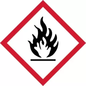 Image of GHS Flammable Symbol Label - SAV (100 x 100mm)