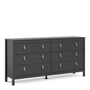 Image of Barcelona Double Dresser 4 Plus 4 Drawers, Black Matt