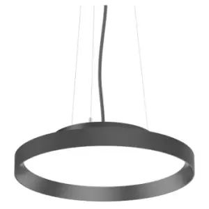 Image of Ideal Lux Lighting - Ideal Lux fly 45cm Integrated LED Pendant Ceiling Light Black, 4000K, IP40
