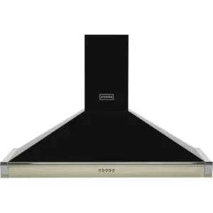 Image of Stoves S1000 RICH CHIM RAIL 100cm Chimney Cooker Hood - Cream