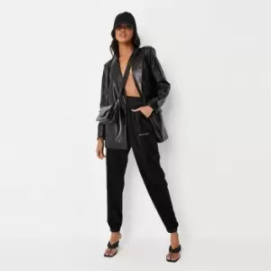Image of Missguided Velour Jogger Missguided - Black