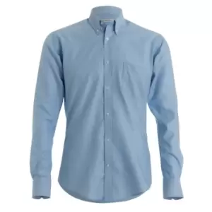 Image of Kustom Kit Mens Long Sleeve Oxford Twill Shirt (17) (Light Blue)