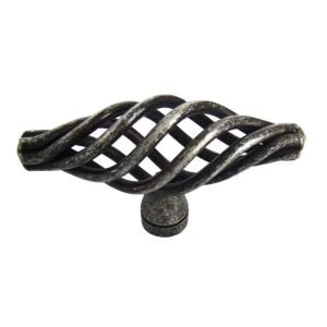 Image of BQ Pewter effect T shaped Internal Knob Cabinet knob D62 mm