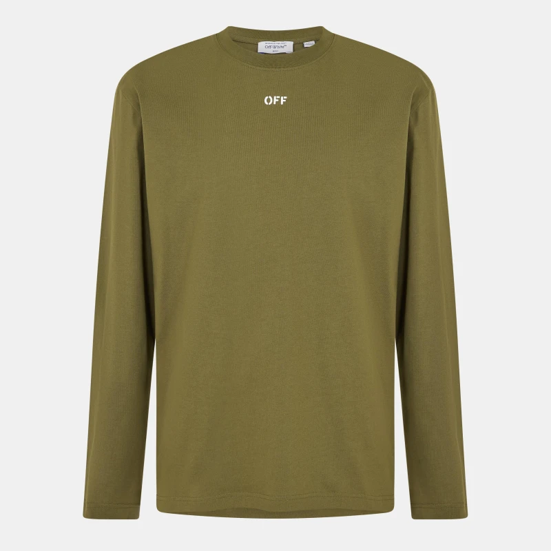 Image of Off White Mens Skate Long Sleeve T-Shirt White Moss male XS