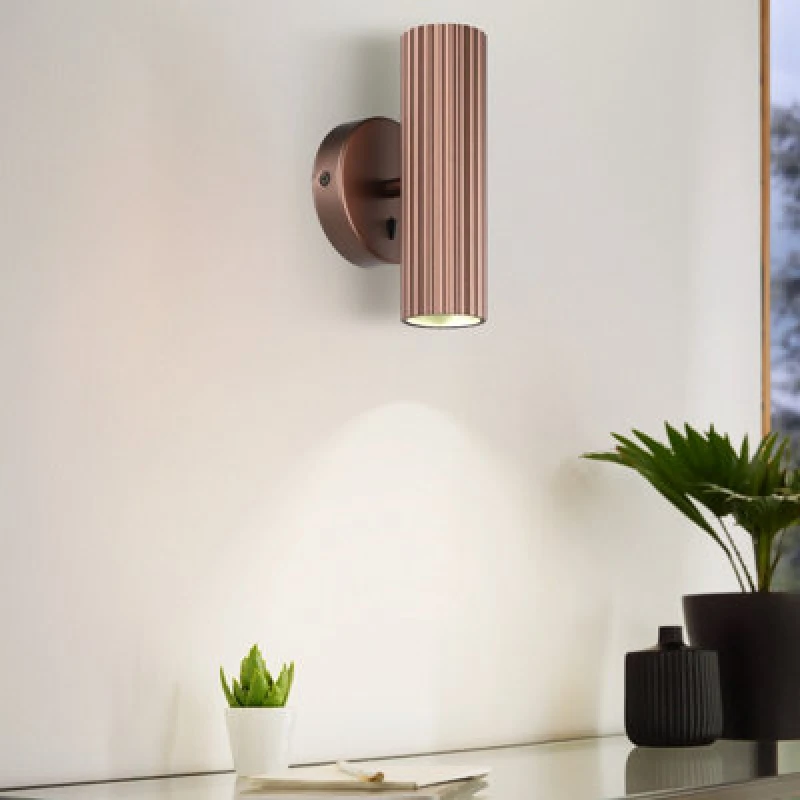 Image of EGLO Eglo Portillo Aluminium & Steel Modern Uplight & Wall Down Light, Bronze Bronze One Size Unisex 9008606360574