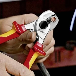 Image of Knipex 95 26 165 Cable cutter Suitable for (cable stripping) Single/multi-core aluminium and copper cables 15mm 50 mm² 0