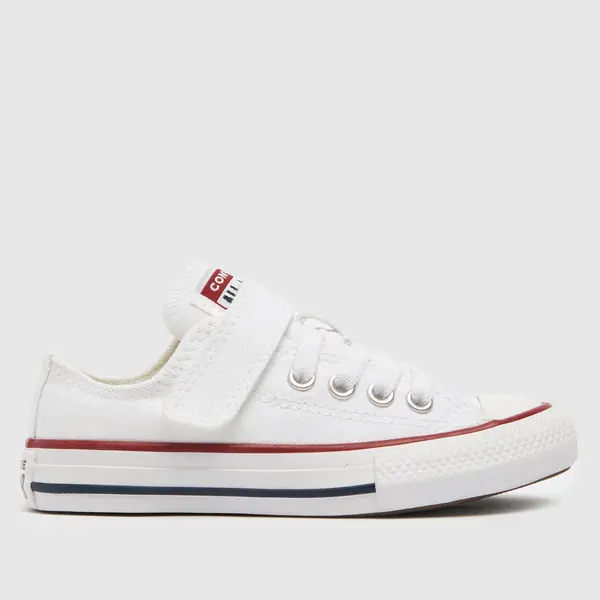 Image of Converse white lo 1v easy-on Junior trainers White UK 2 (EU 34)