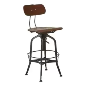 Image of Premier Housewares New Foundry Revolving Bar Stool - Walnut