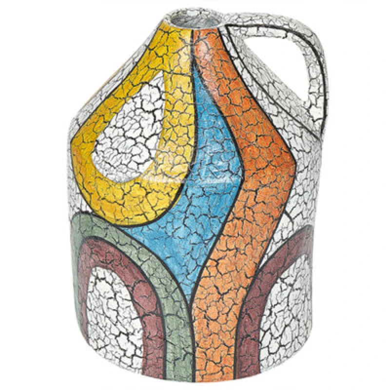 Image of Beliani Decorative Vase Putrajaya Ceramic 38cm Multicolour
